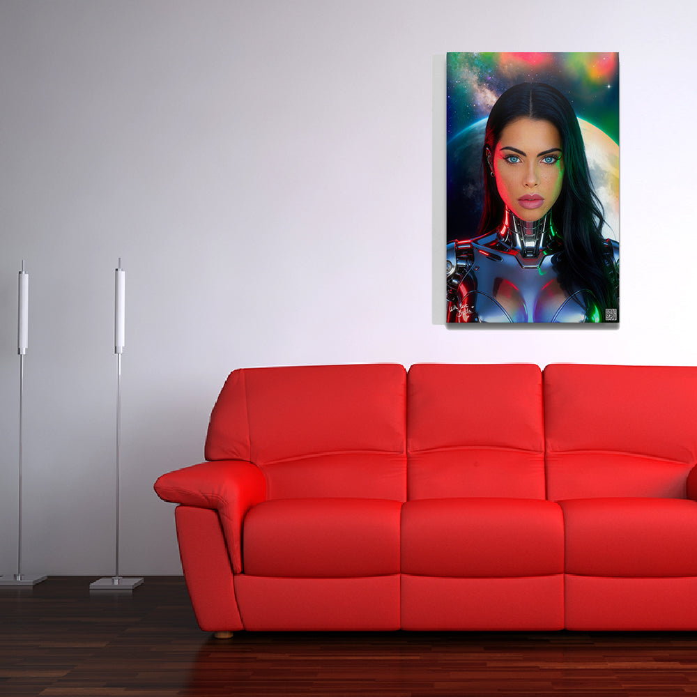 Androida Canvas – Featuring Stella Versini – Displayed on a wall in a living space