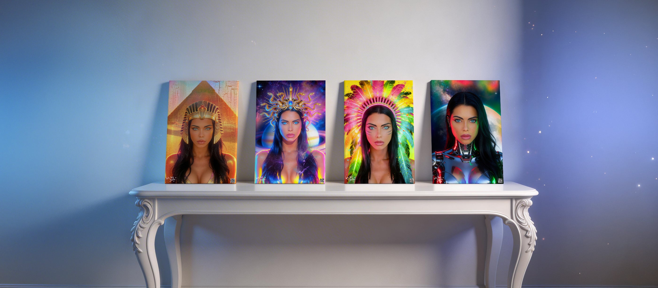 The 4 Canvases from Stella’s Genesis Collection